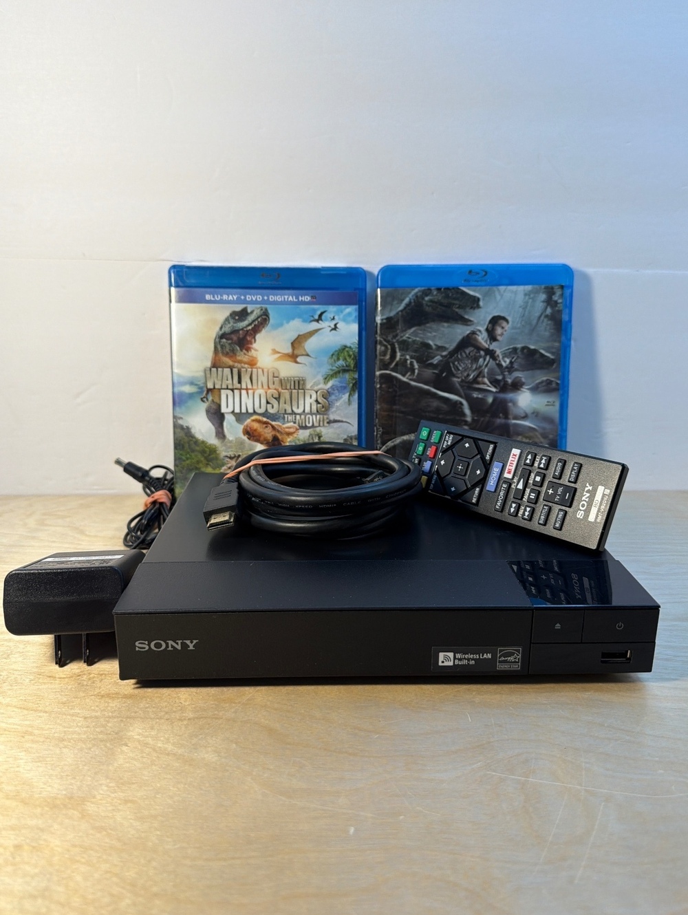 Sony Blu-ray Player BDP-S3700 w/ Remote HDMI Cable & Movies Bundle